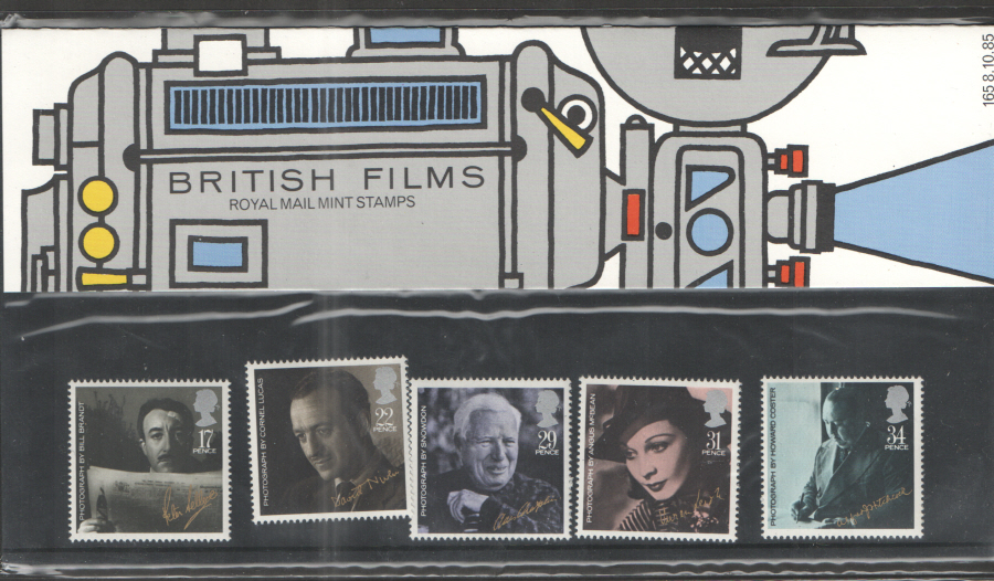 (image for) 1985 British Films Royal Mail Presentation Pack 165